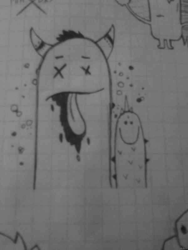 Простые рисунки ручкой для срисовки