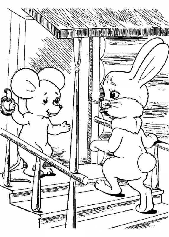 Мышка раскраска