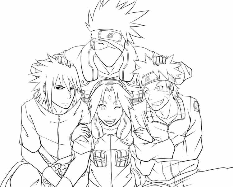 Наруто Саске Сакура и Какаси