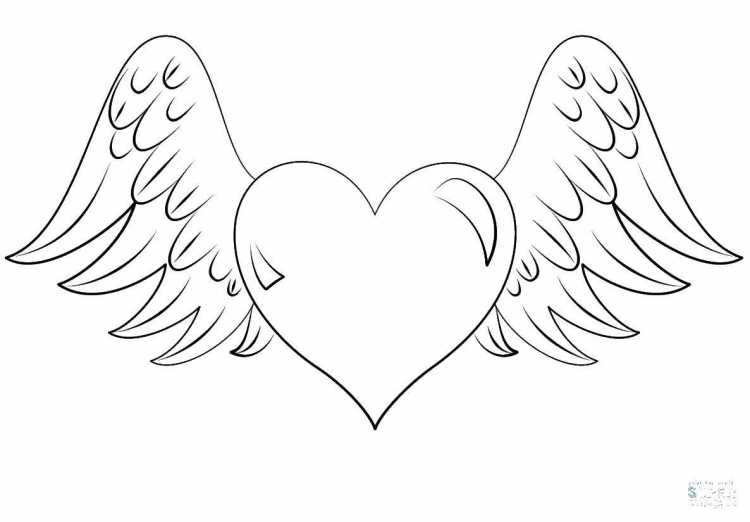 Сердце раскраска