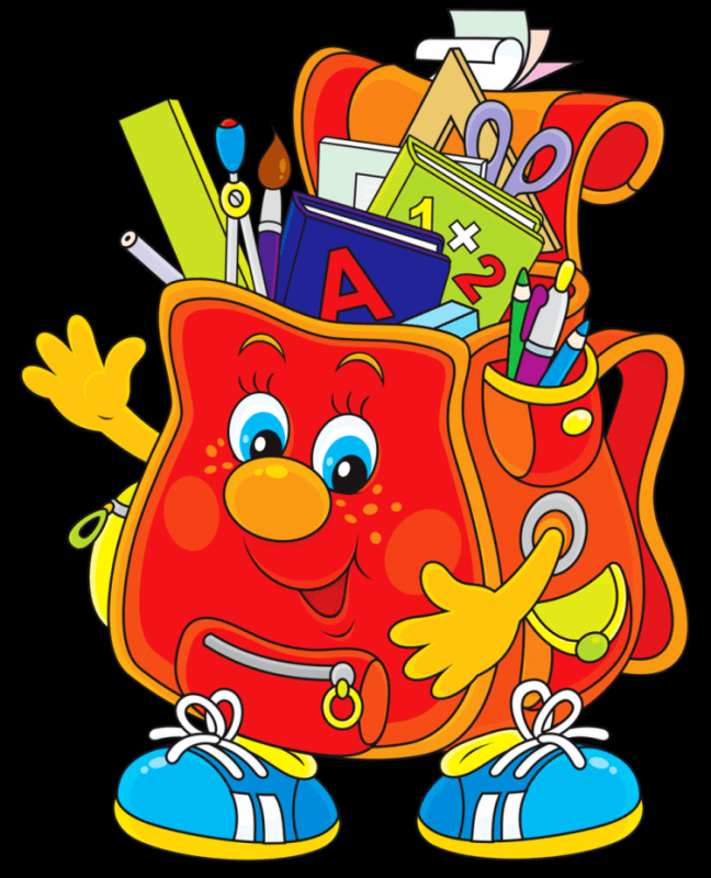 Веселые школьные принадлежности