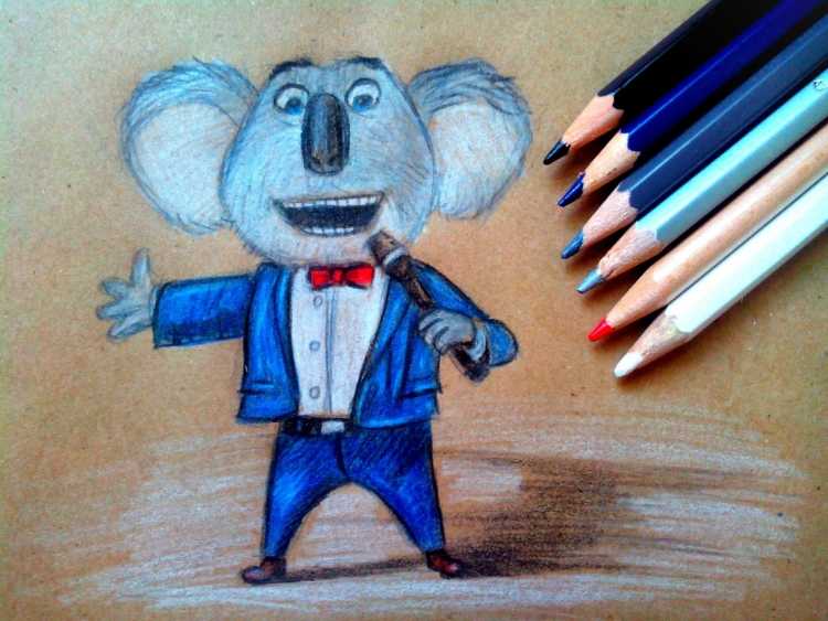 Мультяшки цветными карандашами