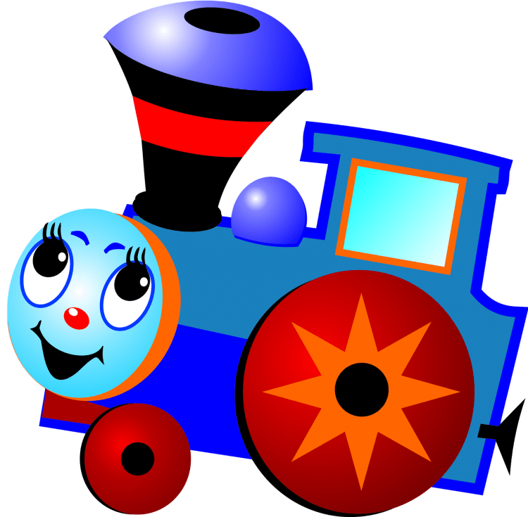 Паровозик из Ромашково с вагонами