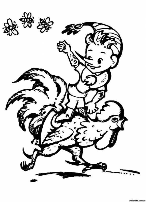 Раскраска. Пиноккио