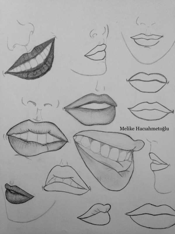 Женские губы рисунок