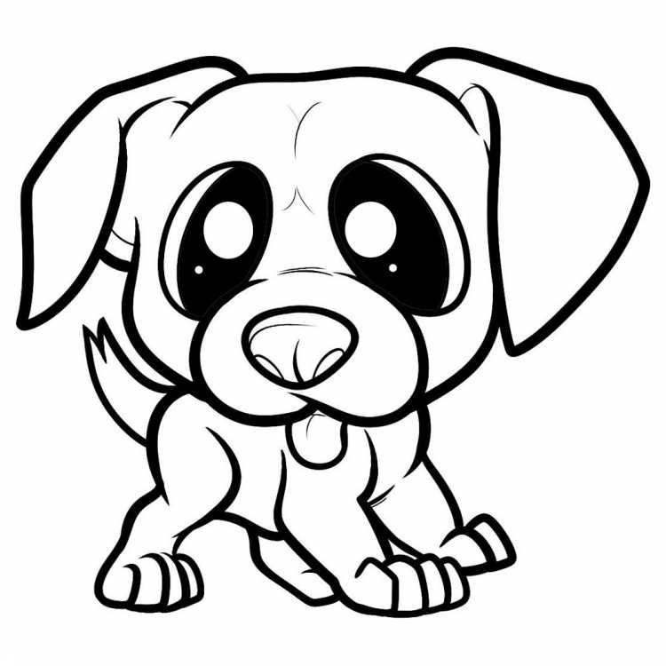 Щенок. Раскраска
