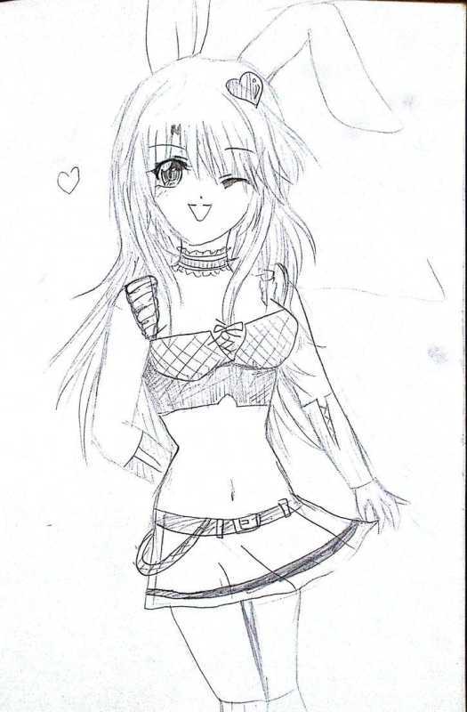 Аниме рисунки карандашом для срисовки несложные