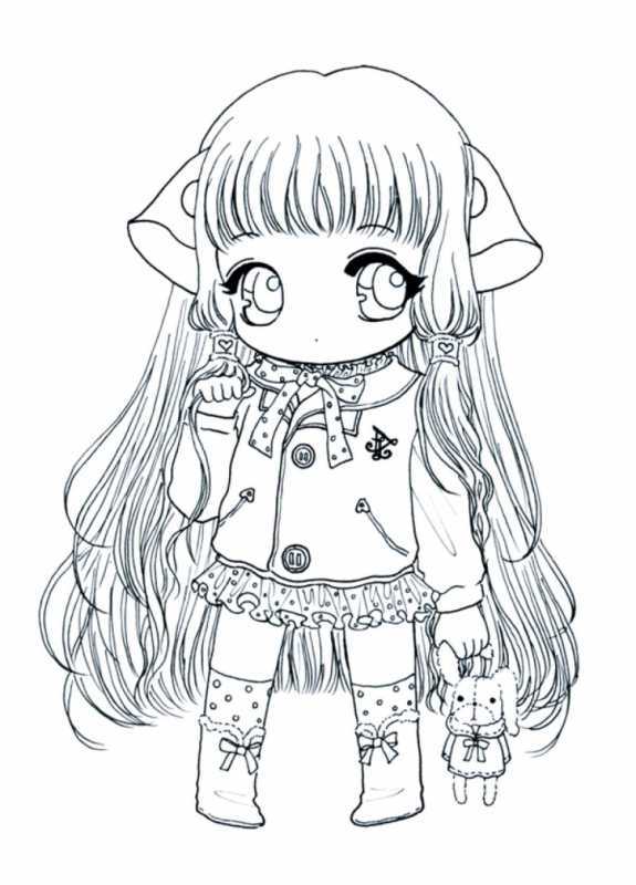 Раскраски аниме маленькие
