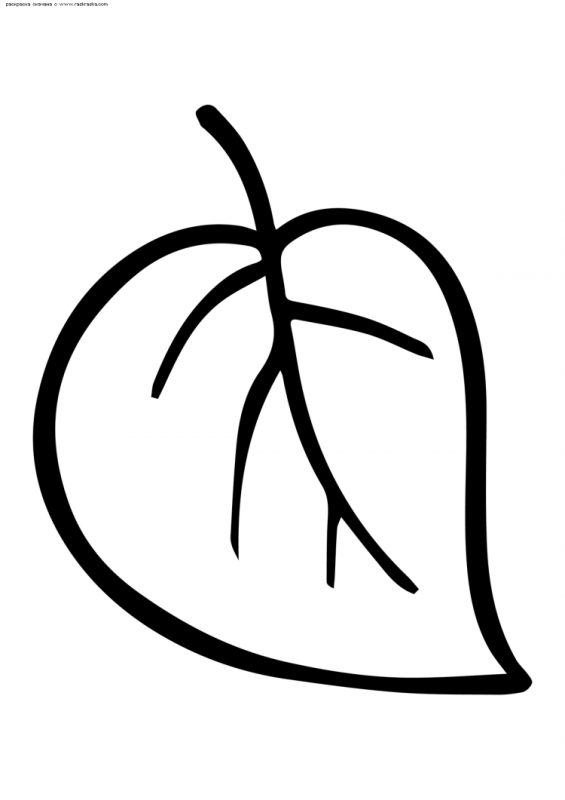 Березовый лист трафарет