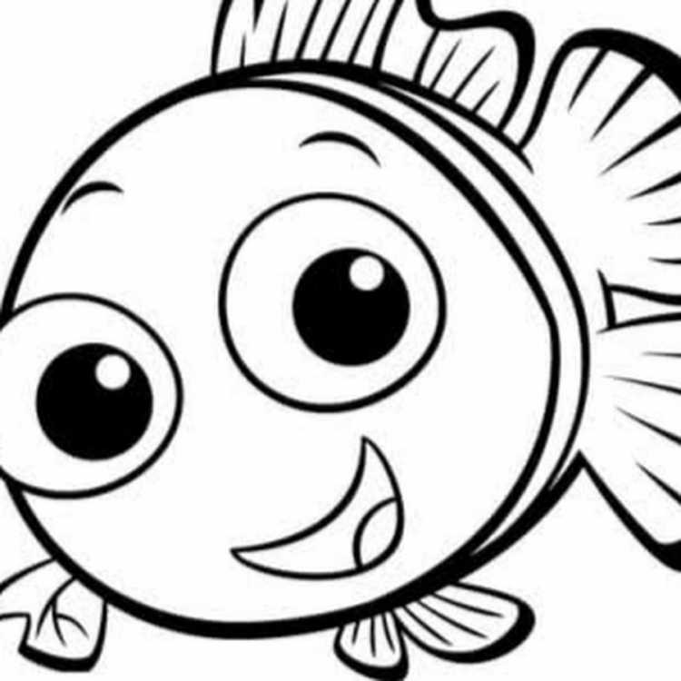 Раскраска рыбка