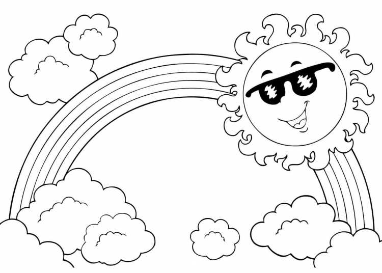 Раскраска для девочек радугf
