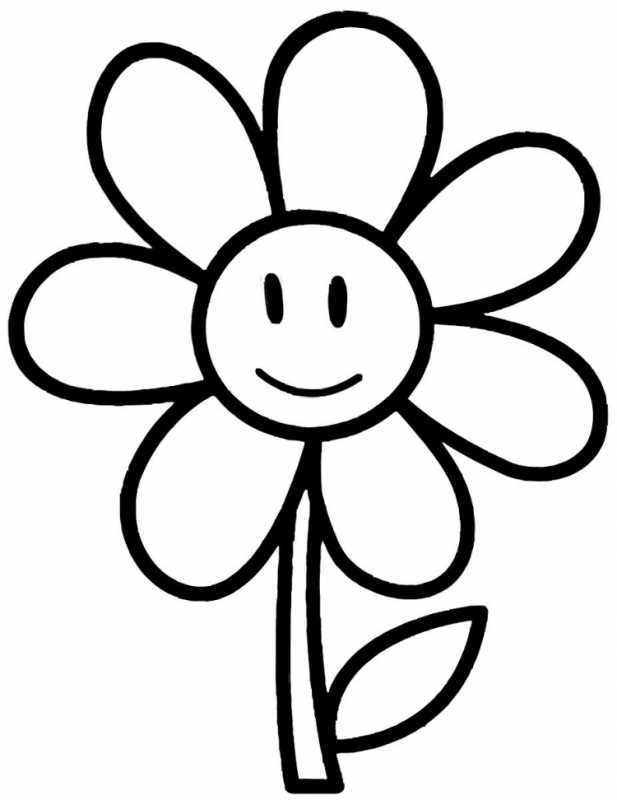 Подсолнух. Раскраска