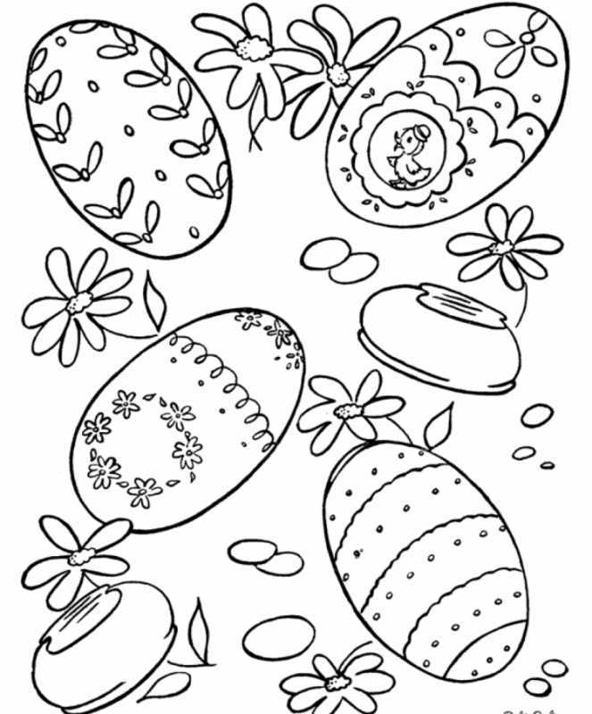 Раскраска Пасха для детей