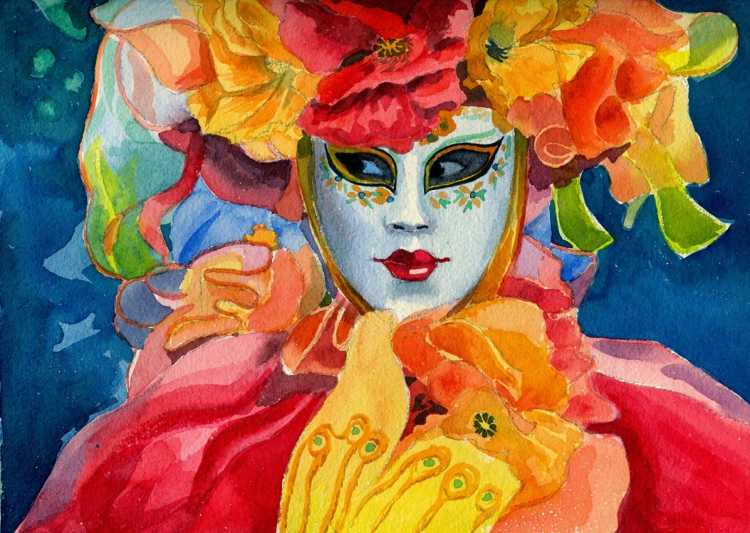 Карнавал акварель