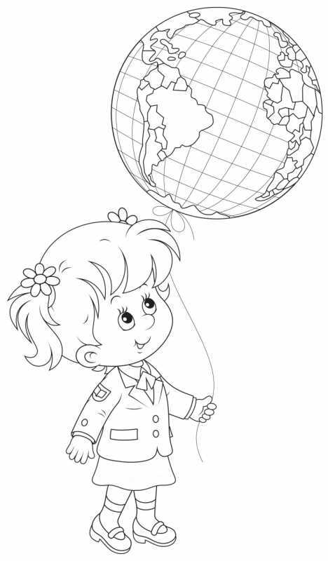 Земной шар раскраска для детей