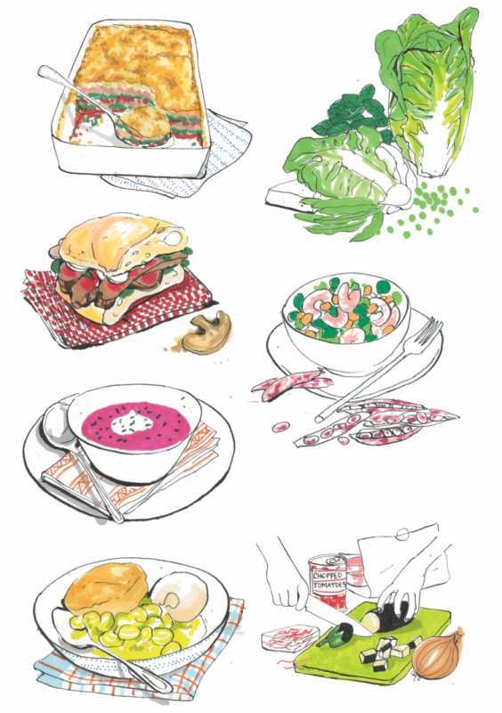 Нарисованные продукты