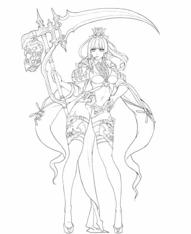 Раскраска аниме Готика