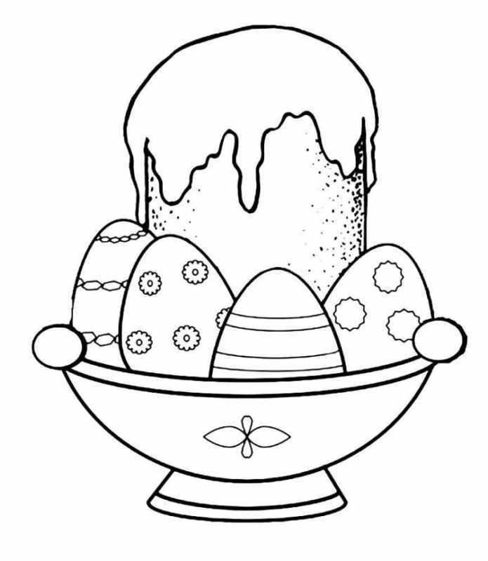 Раскраски пасхальные для детей