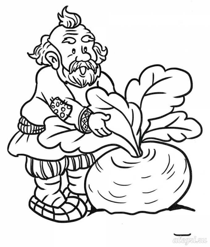 Дед из Репки раскраска