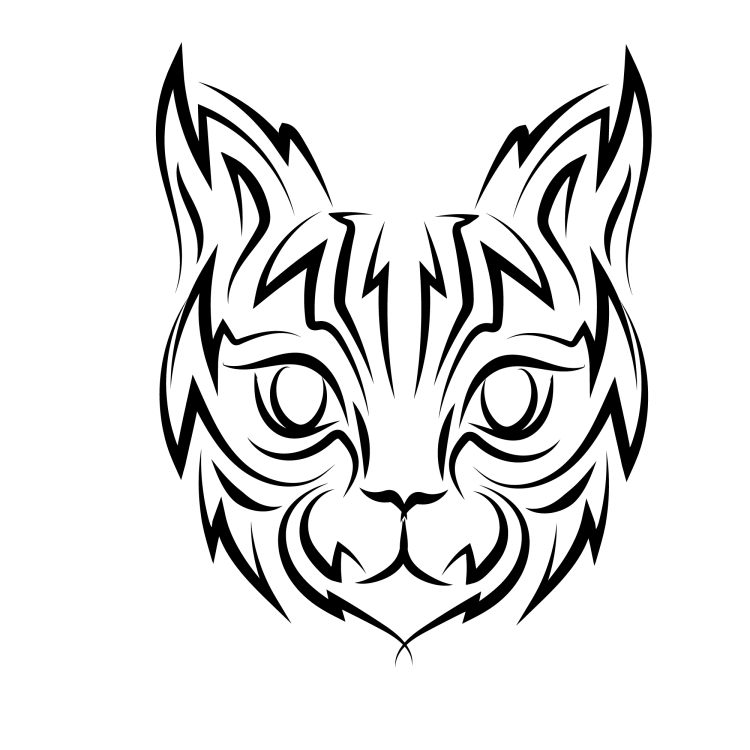 Тату морда кота