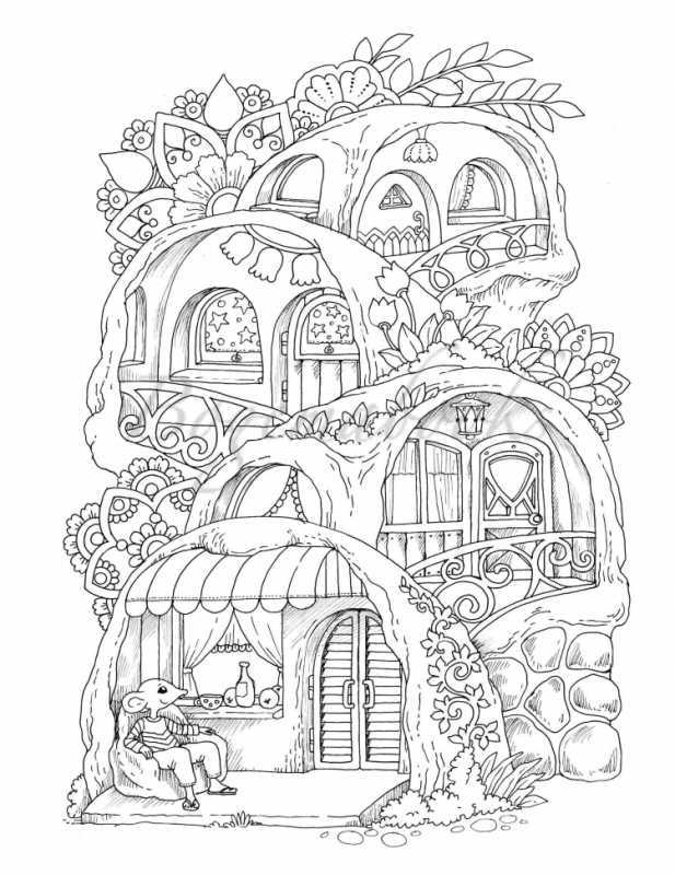 Раскраска домик для детей 2-3 лет