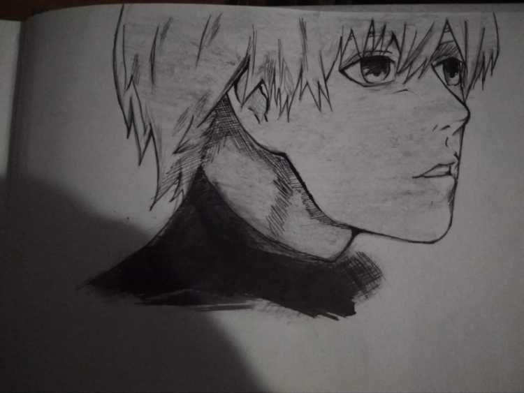 Канеки для срисовки карандашом Чиби