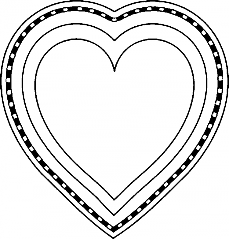 Раскраска сердечко