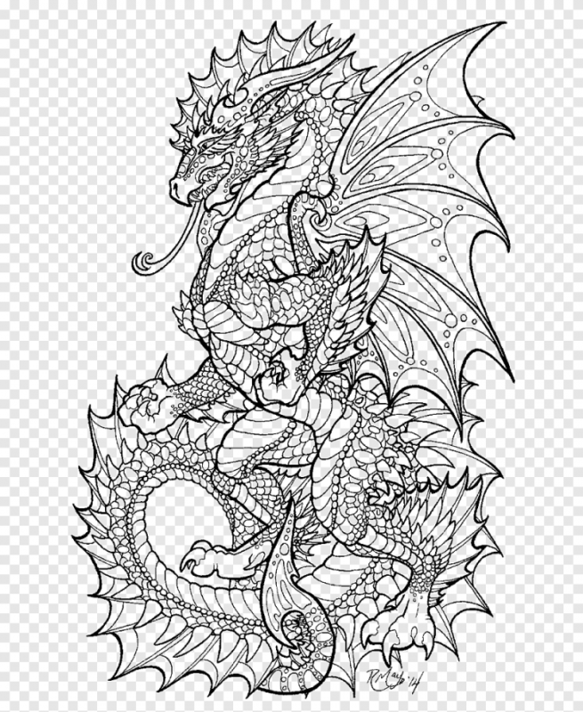 Картинка дракона раскраска