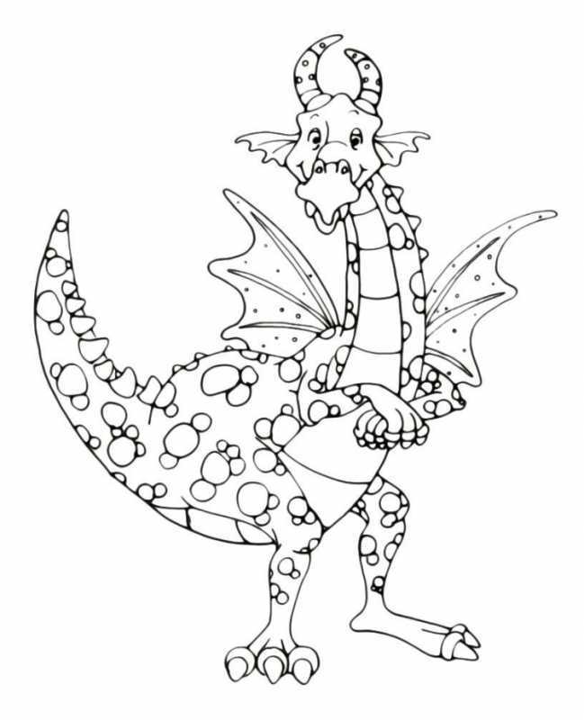 Дракон раскраска для детей