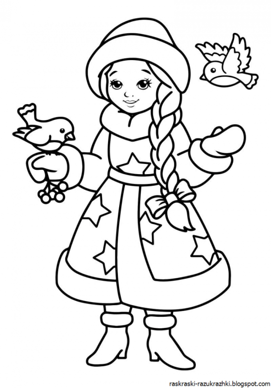 Дед Мороз раскраска