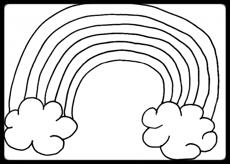 Радуга для раскрашивания