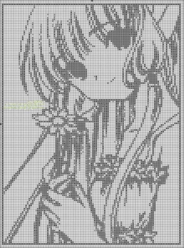 Схемы вышивки крестом аниме