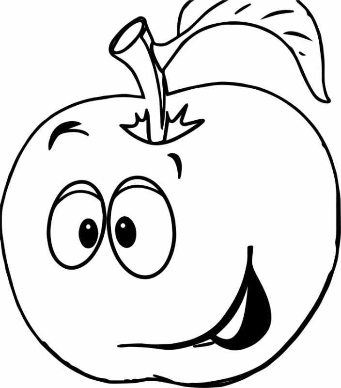 Яблоко трафарет