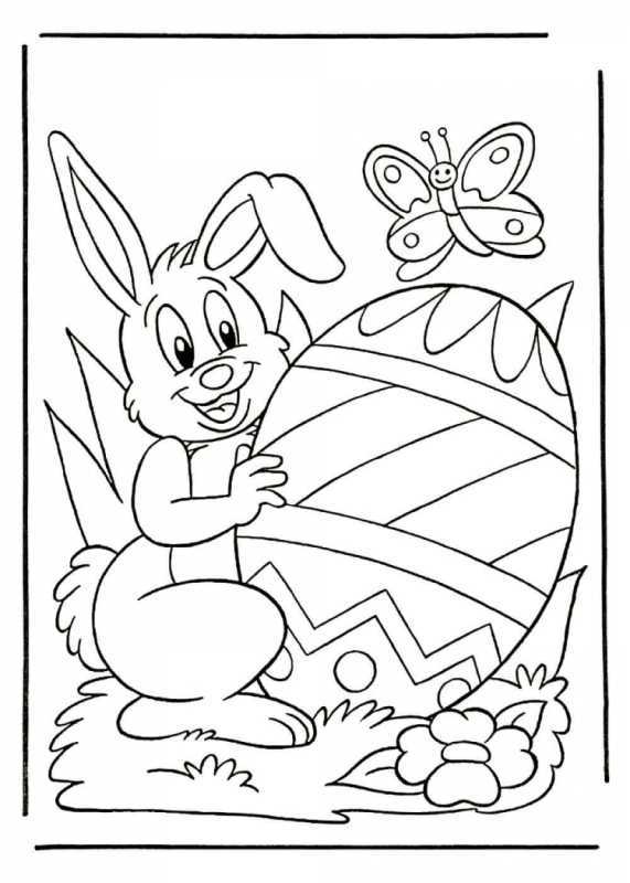 Раскраска пасхальные яйца в корзине