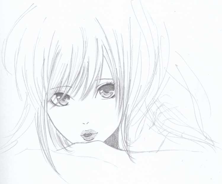 Аниме лицо девушки для срисовки