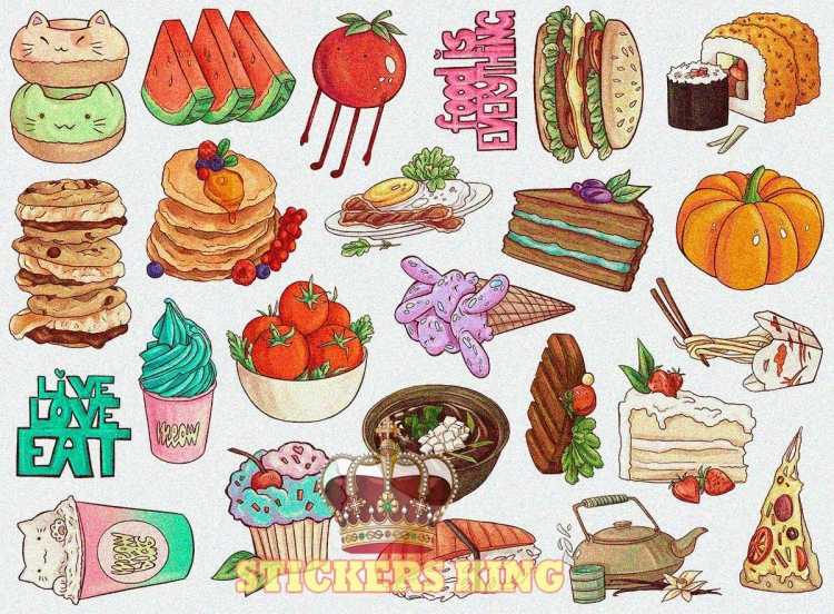 Стикеры еда