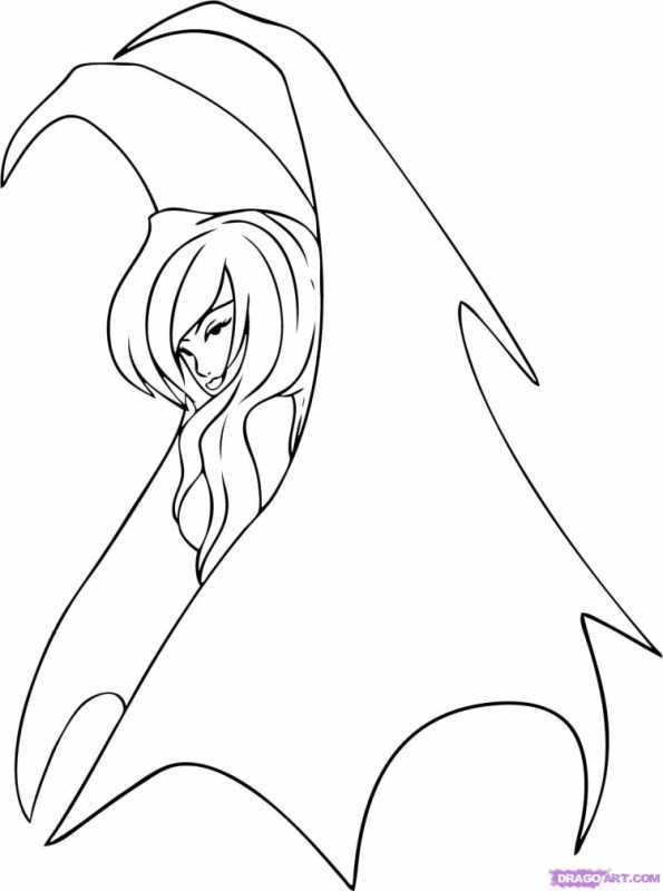 Раскраска ангела и демона