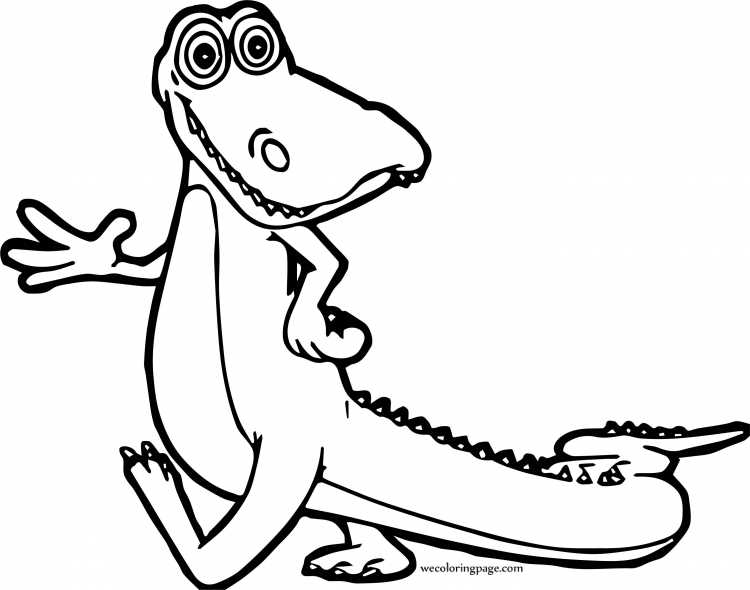 Крокодил контур