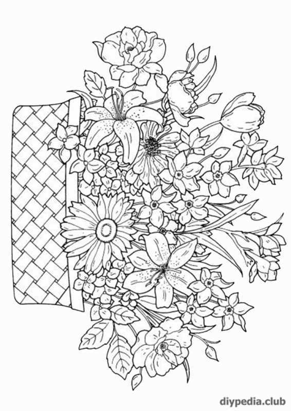 Весенние цветы раскраска