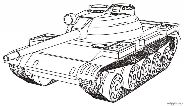 Трафарет танка для вырезания