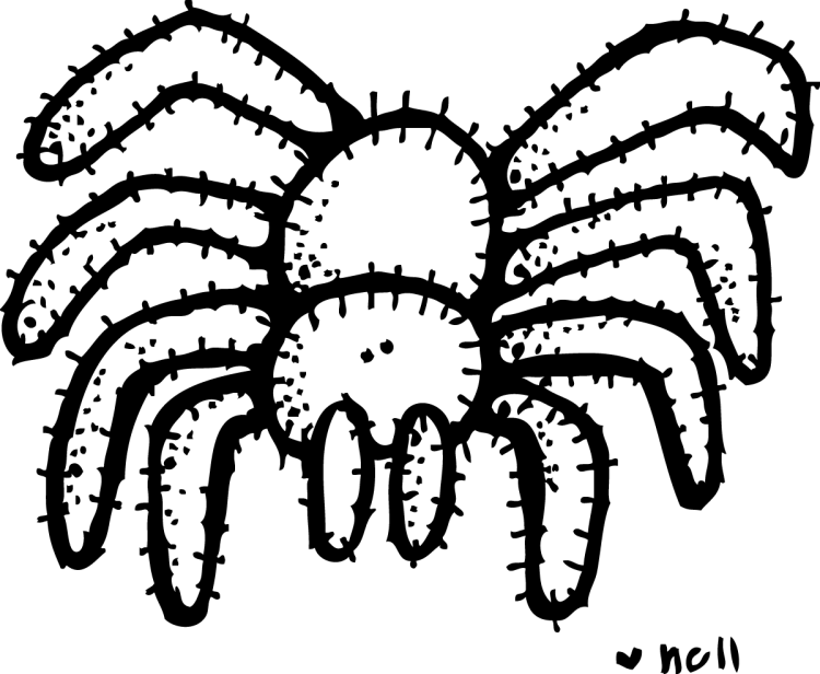 Паук раскраска