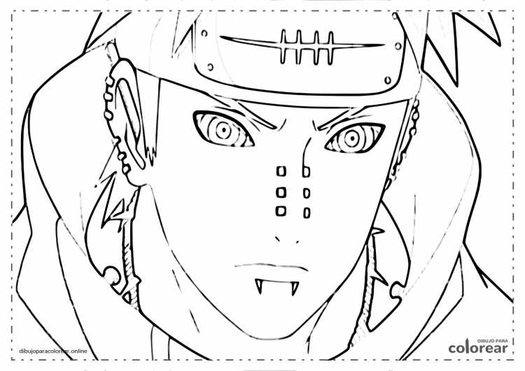 Раскраски Наруто Пейн