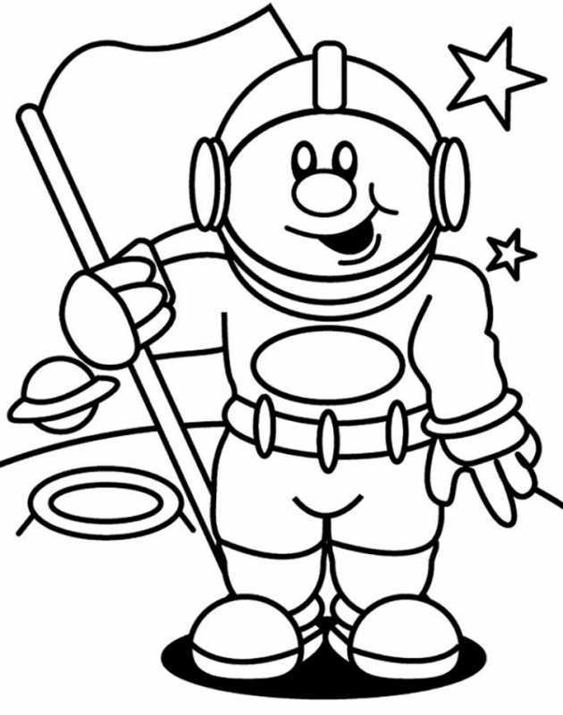 Раскраски для мальчиков космонавт