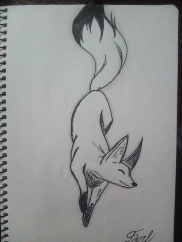 Рисунки на свободную тему легкие лисы