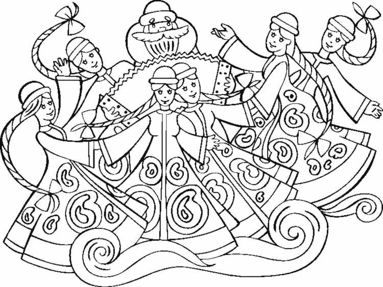 Масленица раскраска