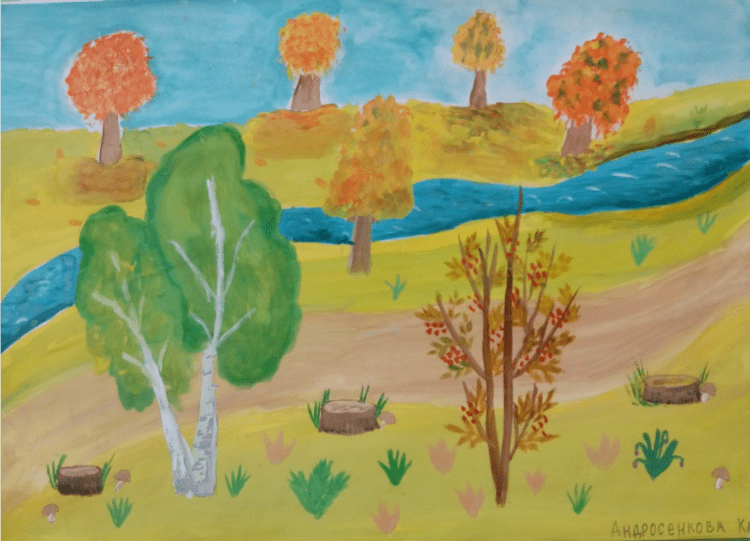 Рисовать на свободную тему природа