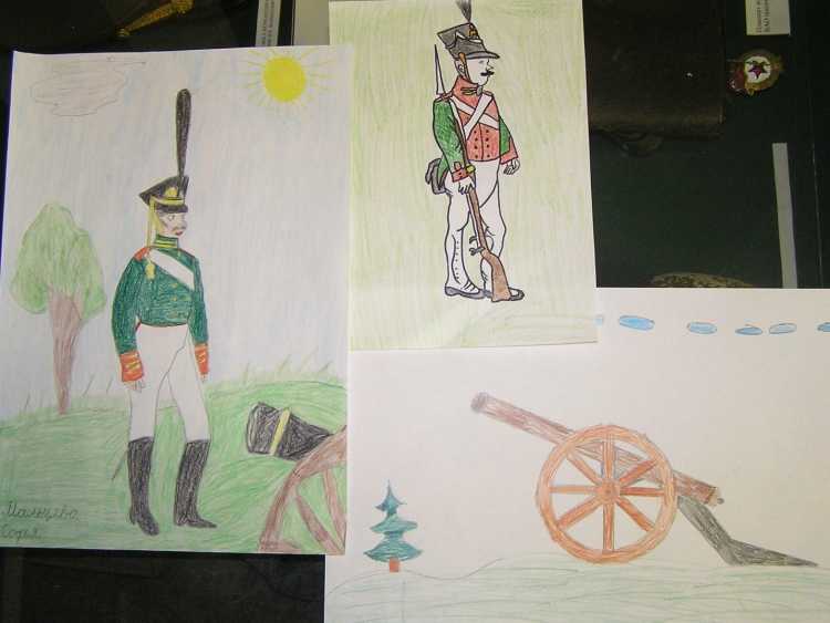 Бородино рисунок лёгкий