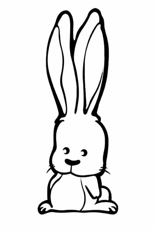 Заяц раскраска для детей