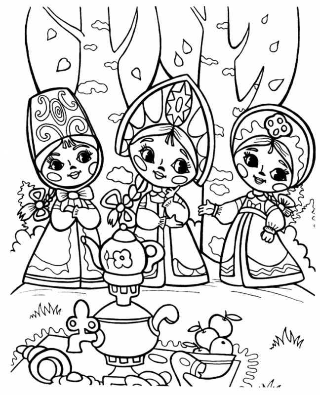 Масленица раскраска