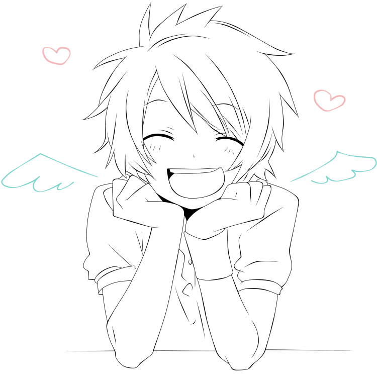 Аниме парни для срисовки карандашом